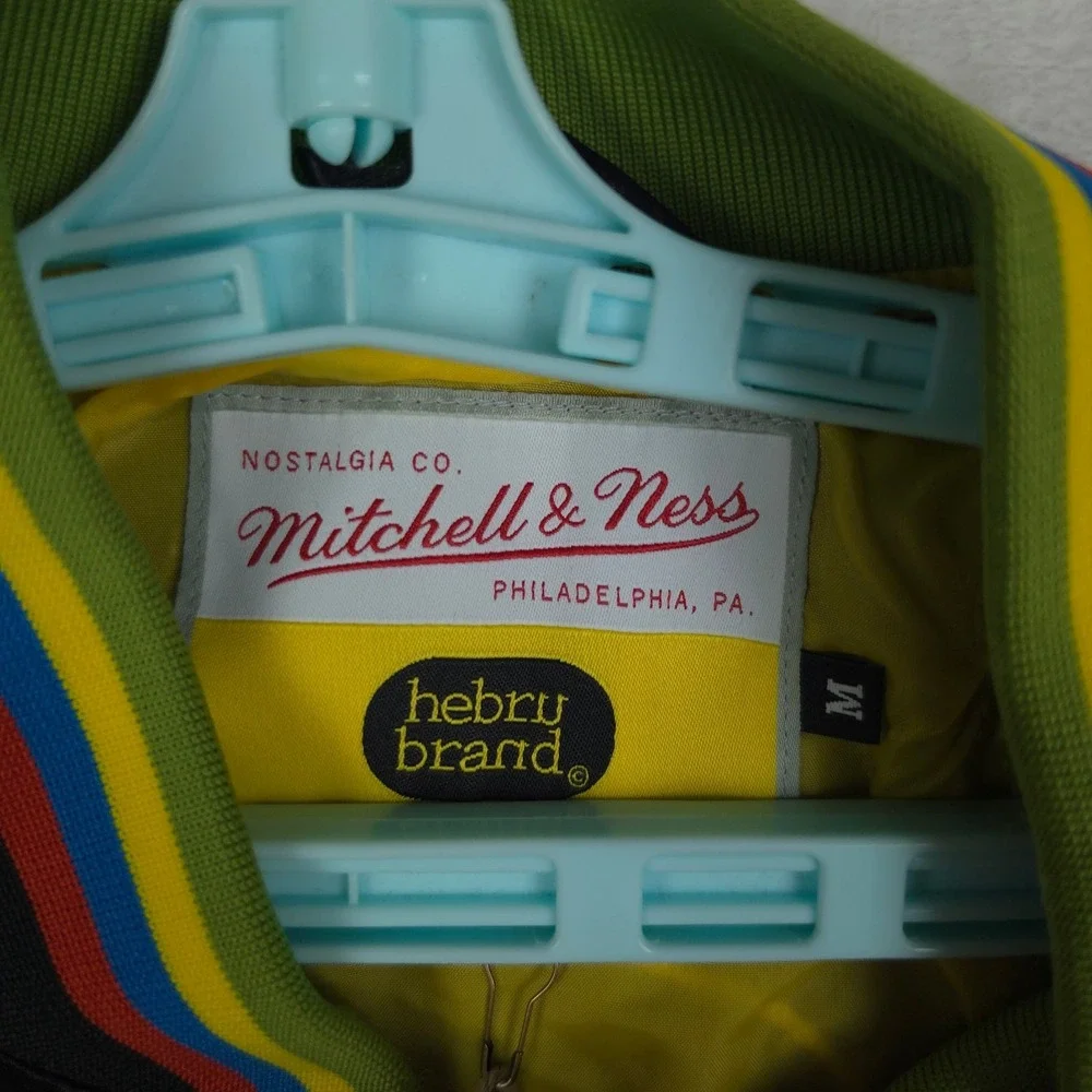 Hebru Brantley Mitchell & Ness Medium Varsity Jacket Cut‎ & Sew Art Black NWT